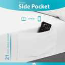 DREAMCARE King Size Sheets Set - 6 pcs Breathable Cooling Bed Sheets - up to 21" Extra Deep Pocket King Sheet Set with Side Pockets - Extra Soft 100% Brushed Hypoallergenic Hotel Luxury Bedding- White