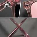 Joopin Square Sunglasses Polarized UV Protection Trendy Designer Sun Glasses Men Women (A03-pink Mirrored Pink)