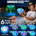 2026 Upgraded Pool Fountain,9000mah Rechargeable Floating Pool Fountain with Light Show,Above Ground Pool Water Fountain Pump with Anchor,Large Floting Fountain for Inground Pool-1PC Light Blue