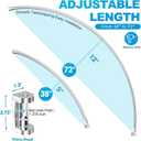 Curved Shower Curtain Rod For Bathroom 38-72 Inches, Adjustable Length, Curved Shower Rod, Metal Rods & Brackets, Round Shower Curtain Rods, Rotate Bracket For Large Shower Space, Need Drilling, Chrome