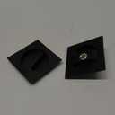 Pocket Door Lock with Key,Privacy Door Hardware Suitable for Bathroom Bedroom etc Recessed 2 Sided, 2 3/8" Backset, Invisible Hardware for 1 3/8 to 2 3/16 Thickness Door (Black)