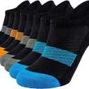 Mosithings 8 Pairs Running Ankle Socks For Men, Black Mixed, L