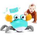 control future Crawling Crab Baby Toy - Infant Tummy Time Toys 3 4 5 6 7 8 9 10 11 12 Babies Boy 3-6 6-12 Learning Crawl 9-12 12-18 Walking Toddler 36 Months Old Music Development 1st Birthday Gifts