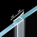 Flexible Shower Door Side Seal Strip 100 Inch Shower Door Side Sweep for 3/8" Framelss Glass Door