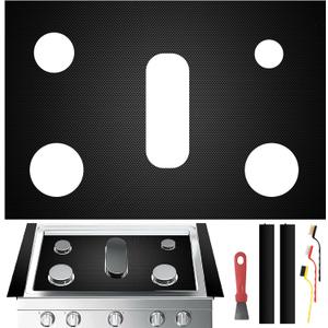 Stove Cover Gas Stove Top Burner Covers Protectors Replacement for Samsung Gas Range Stove Mat, Non-Stick Oven Liners Mat Gas Stove Burner Covers, Reusable Washable Keep Stove Clean Stove Guard