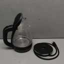 OVENTE Electric Kettle, 1.5L Borosilicate Glass Countertop Water Heater and Boiler for Coffee or Tea, BPA-Free, Auto Shut-Off, Boil-Dry Protection, Removable and Washable Spout Filter, Black KG83B (1.6 Quarts)