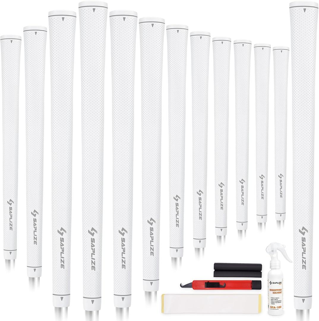 SAPLIZE Women's Exclusive Golf Grips, 13 Pack Soft Rubber Golf Club Grips with Optimized Taper Design, Comfortable & Shock-Absorbing, CC02 Series