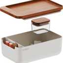 Cubbi - Airtight Box with Tray - Silicone Seals - 100% Air-Tight Storage Box with Accessories White