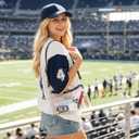 Wuflyover Clear Bag for Stadium Events - Adjustable Strap Clear Shoulder Bag for Concerts & Sports, Game Day Approved