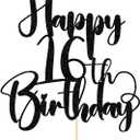 Happy Birthday 16th Cake TopperBoys/Girls 16th Birthday,16thAnniversary Party Cake Topper Decorations/Dinner Party Decorations (16)
