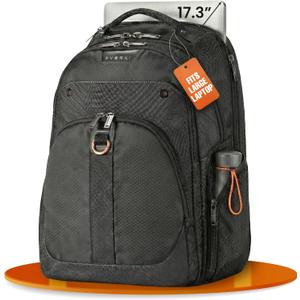EVERKI Atlas Business 32L Laptop Backpack Travel-Friendly Business & Office, Professional Backpack for Men & Women, Durable Computer Bag with Adjustable Padded Compartment, Fits 13"-17.3", Black