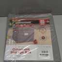 ZOBER Christmas Ornament Storage Box - Stores 64 3" Ornaments, With Dividers - Ornament Organizer Storage Box, Durable Christmas Containers Holder, Dual Zipper - Gray