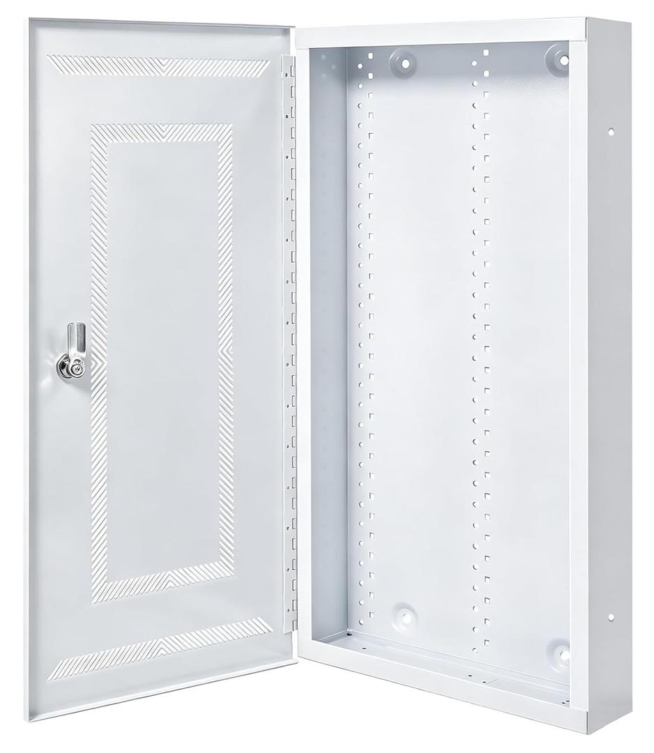 XMK 28 Inch Media Enclosure,Structured Wiring Media Cabinet Network Box | WiFi Electrical Box,Cable Management Box for Organize Home Network,Metal Surface Mount/Recessed Media Box w/180Hinged Door