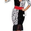 Dreamgirl Adult Dalmatian Costume for Women, Dalmatian Diva Halloween Costume, L
