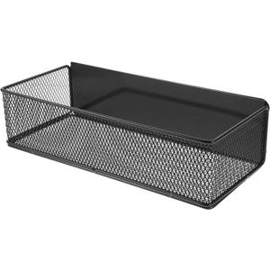 Magnetic Storage Basket for Refrigerator and Washing Machine Easy to Install Side Rack Organizer Mesh Spice Shelf for Space and Keeps Tidy (Black), Pack of 10