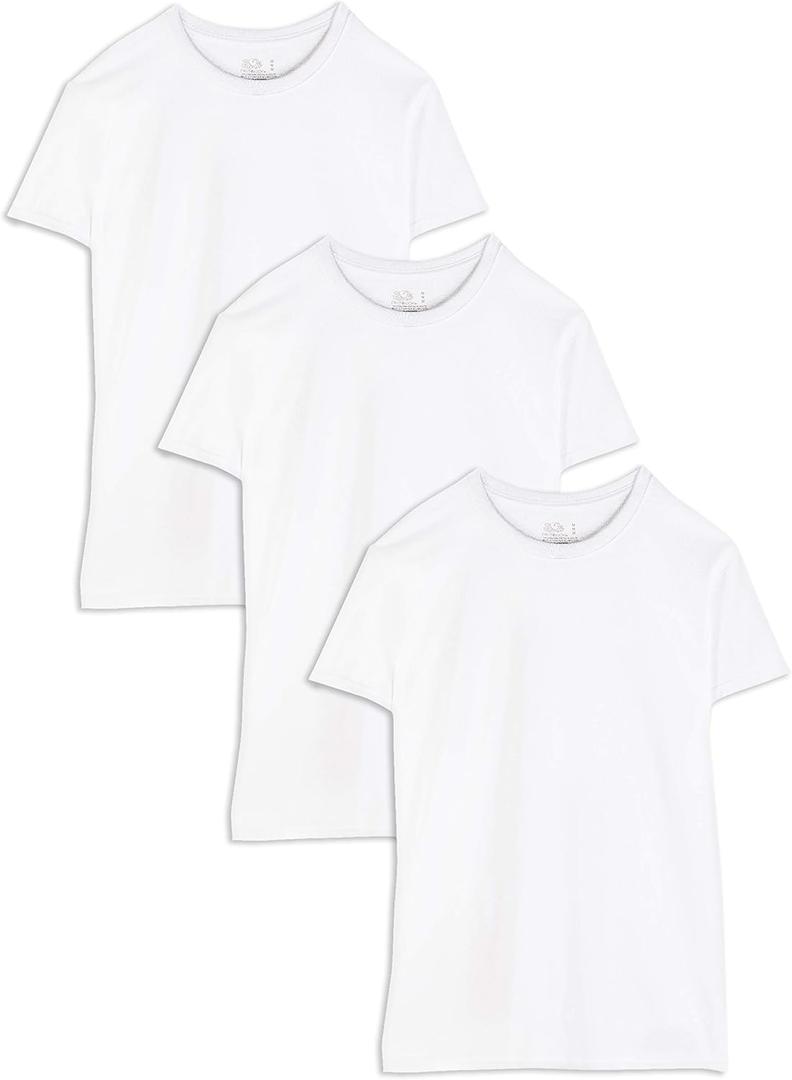 Fruit of the Loom Men's Big and Tall Tag-free Undershirts (XX-Large, Big Man - Crew - 3 Pack)
