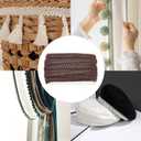 BENECREAT 15 Yard Faux Leather Braid Trims Coconut Brown Flat Braid Strap Trim Lace Ribbon for Home Decor DIY Sewing Craft, 1/2 inch(13mm) Wide