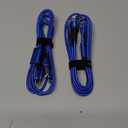 Multi Charging Cable 2Pack 4FT, 3 in 1 Charger Cable Braided Universal Phone Charging Cord with Lightning/Type C/Micro USB Ends, Multiple USB Cable for iPhone/Samsung/Google Cell Phones and More (Blue)