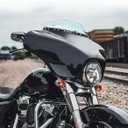 Windshield Trim Black Motorcycle Windscreen CNC Cut Fit for Harley Davidson Street Glide Electra Glide Ultra Limited 1996-2013