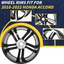 19" New Single 19X8.5 19 Inch Alloy Wheel Rim Fits For 2018 2019 2020 2021 2022 HONDA Accord OEM Design Replacement Direct Fit, OE Stock Specs