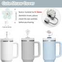 3 x Stanley Cup Accessories Set - 6 Pcs Silicone Spill Proof Stopper, 2 Straw Cover Caps, 1 Silicone Boot for 40/30oz Tumbler (Fog)