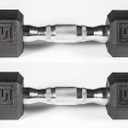 HolaHatha Iron Hexagonal Cast Exercise Dumbbell Free Weight with Contoured Textured Grip for Home Gym Exercise and Strength Training, 5 lbs pair