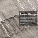 5 x OTOSTAR Table Runner with Tassels 13x72 Inch Rustic Farmhouse Table Runners Boho Hemstitched Embroidered Table Runner 72 Inches Long Rustic Home Holiday Party Dining Decor (Coffee)