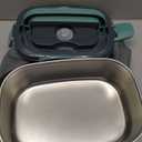 Electric Lunch Box Food Heater, 80W Portable Warmer for Car Truck Work with 304 Stainless Steel Container, 12V/24V/110V Green Heated Lunch Box Suitable for Ideal Driver/Work/Gift