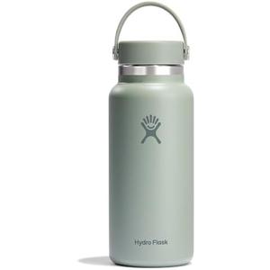 Hydro Flask Water Bottle - Insulated Stainless Steel - Wide Mouth Flex Lid, Non Spill, Leakproof and Refillable in 32 Oz, Agave Green