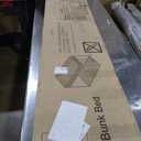 Twin Over Twin Bunk Bed, Metal Low Profile Bunkbeds with Full-Length Guardrail and Ladder, Space Saving, No Boxing Spring Needed, Black