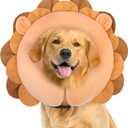 BEAUTYZOO Dog Cone Alternative After Surgery for Dogs, Soft Inflatable Cone Collar for Dogs Cats, Dog Neck Donut E Collar Dog Recovery Collar to Stop Licking, Lion, L