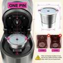 Reusable K Cups for K eurig 1.0 & 2.0 Coffee Makers, 1-Hole Stainless Steel Reusable Coffee Pods, Refillable K Cup Filter for K-Mini/Express/Classic/Elite, Leak Proof, BPA Free, Easy to Clean, 2 Pack