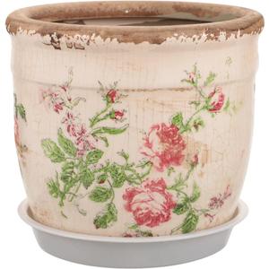 PRETYZOOM Vintage Ceramic Flower Pot - Planter for Plants, Indoor & Outdoor, Small Ceramic Pot