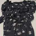 Smallshow Women's Split Maternity Dress Long Sleeve Ruched Pregnancy Clothes (Medium)