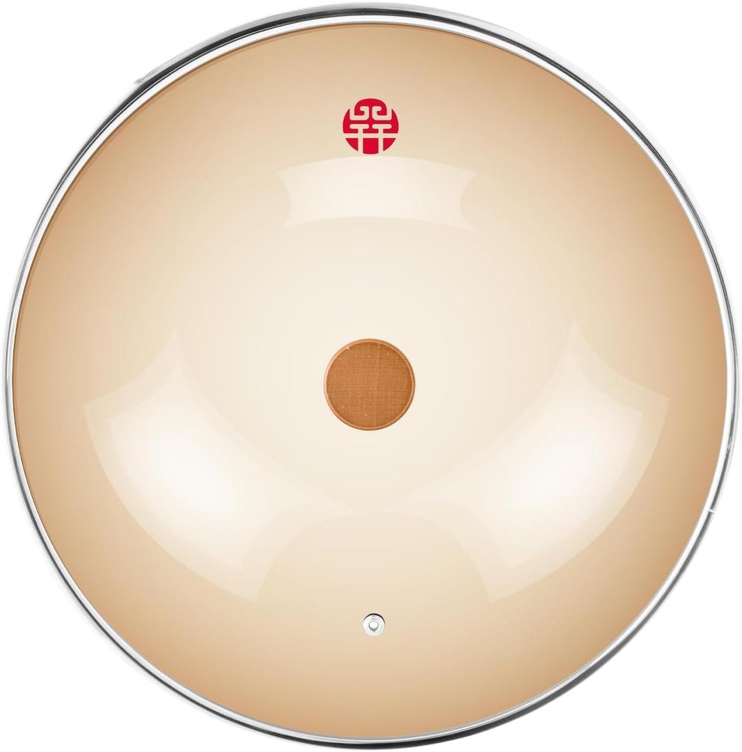 WANGYUANJI Round Tempered Glass Lid - Versatile Glass Lid for 12.59 Inch Skillets, Pans, and Dutch Ovens - 12.59 Inch