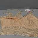 Avidlove Lace Bralette for Women V Neck Camisoles Racerback Adjustable Strap Crop Top (X-Large, Beige)