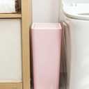 Baffect Small Trash Can with Lid Waste Basket Bathroom Garbage Can Dorm Room Essentials for Bedroom, Office, College-2.1 Gallon (Pink)