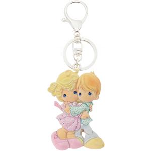 Precious Moments Couple Dancing Keychain & Bag Charm - Romantic Figurine Keepsake, Sentimental Gift for Anniversary or Thank You