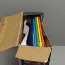 Plastic Cutting Board, Set of 4 with Storage Stand, Color Box Packed, BPA-Free, Preventing Cross-contamination of Different Food Types, Dishwasher Safe