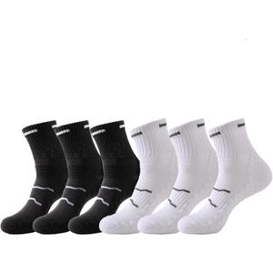 Sports running crew socks, shock-absorbing and blister-resistant sports socks, 1 pairs for women size 6-11