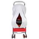 Sun Shade for Strollers, UV Sun and Sleep Shade Universal Fit for Baby Strollers, Blackout Stroller Cover, Breathable and Stops 99% of The Sun's Rays (UPF50+) (White)