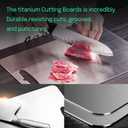 Titanium Cutting Board, 2 Pack Titanium Cutting Boards For Kitchen, 2026 New Double-Sided Food-Grade Titanium Cutting Board For Cutting Meats, Fruits And Vegetables (2pcsM+L)
