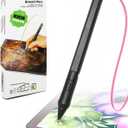 SonarPen - Pressure Sensitive Smart Stylus Pen with Palm Rejection and Shortcut Button. Battery-Less. Compatible with Apple iPad/iPhone/Android/Switch (Dirty Pink)