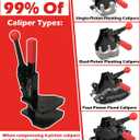 Brake Caliper Compression Tool Multi Piston Brake Pad Spreader Heavy Duty Brake Caliper Tool, Patented