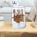 Rotating Display Case with Stand for Plush Doll Keychain, Protective Rotating Doll Display Box Organizers Holder for Collectibles, Dustproof Showcase for Hanging (Blue 1Pcs)