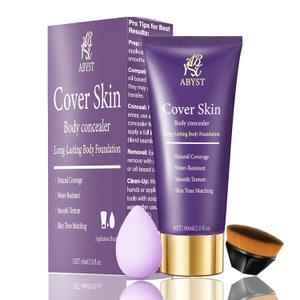 Waterproof Concealer Body Foundation - Beauty Moisturizer - Suitable for full-body beauty treatment - Scar covering for blood vessels - 3.5 oz (Nature)
