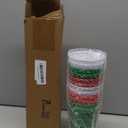 Pickmesh 12 Pack Christmas Coffee Cups Gifts Bulk 16 oz Reusable Coffee Cup Tumblers with Lid Plastic Cups Travel Mug Thank You Gifts for Women Coworkers Holiday Drinks (Classic Style)