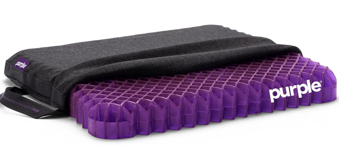 Purple Royal Seat Cushion, Portable 2 Inch Gel Seat Cushion, GelFlex Grid