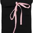 Attria Cute Y2K Bowtie Laptop Sleeve Puffy Notebook Bag 1114 Inch Tablet Bag Cutecore Protective Laptop Case for Women (13-14 Inch, Black)