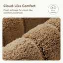 GRANNY SAYS Champagne Bathroom Rug 16" x 24", Non-Slip Microfiber Bath Mat